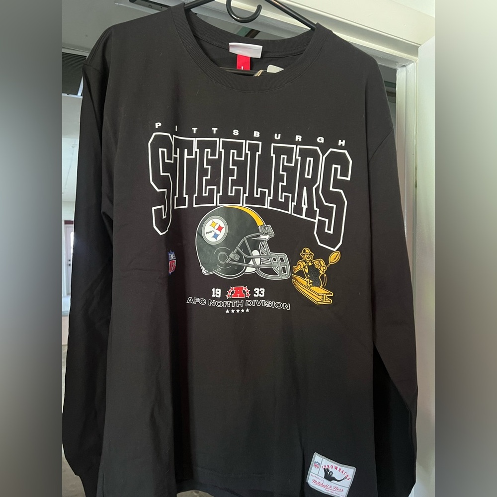 Mitchell & Ness Pittsburgh Steelers Black Long Sleeve Shirt
